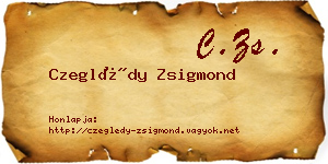 Czeglédy Zsigmond névjegykártya