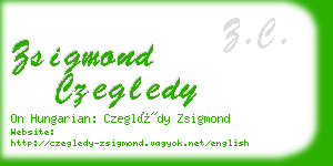zsigmond czegledy business card